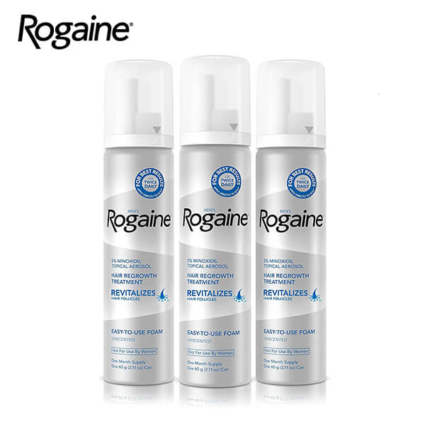 ROGAINE Men’s 5% Minoxidil Foam Extra Strength Hair Regrowth