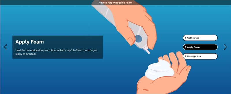 ROGAINE Men's 5% Minoxidil Unscented Foam